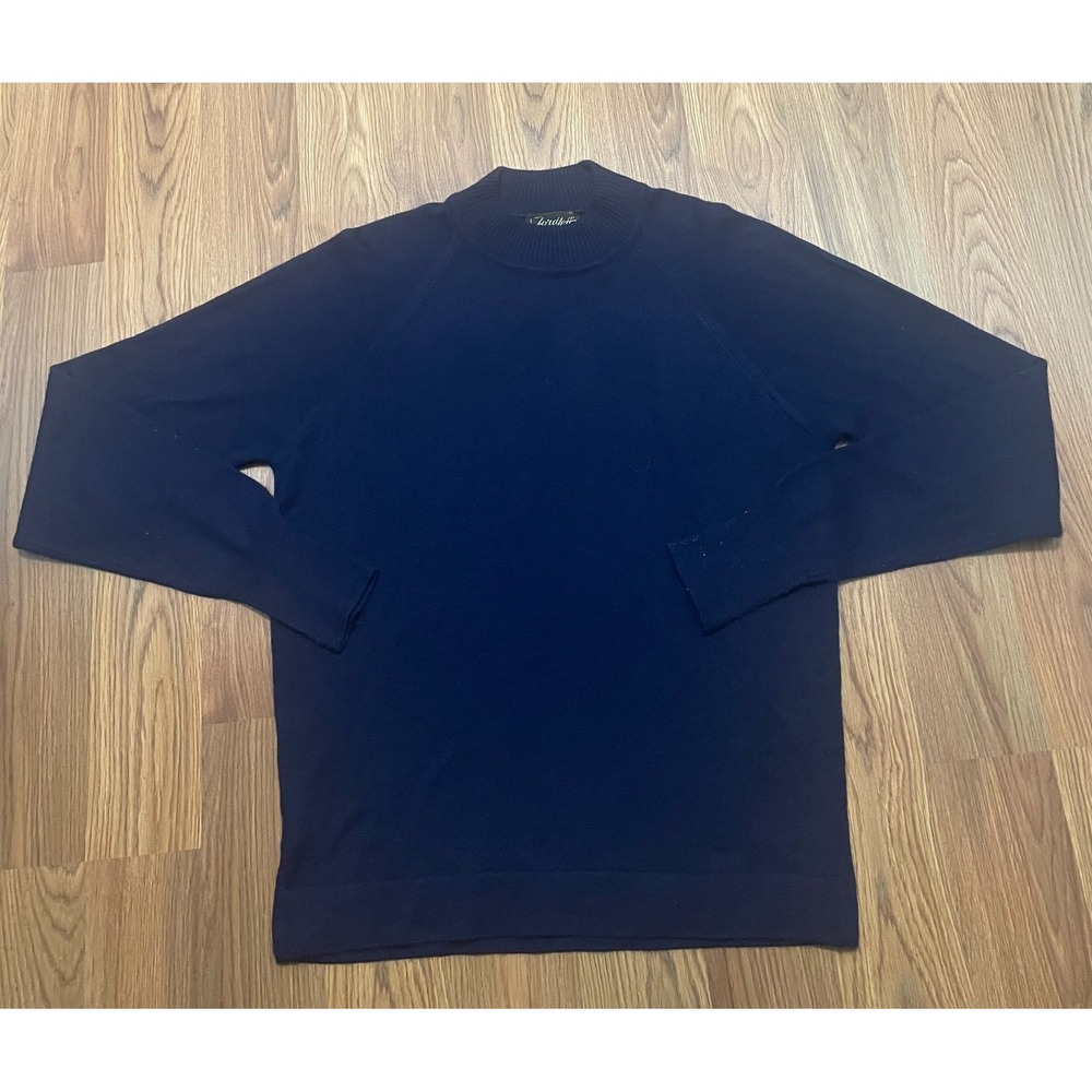 Lord Jeff Sweater Mens Medium Crewneck USA Made Dupont Dacron Acrylic